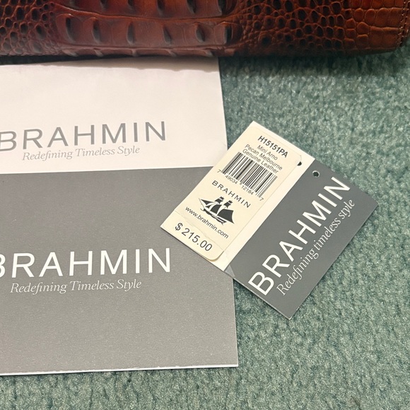 Brahmin Tan Crocodile Embossed Satchel - Picture 4 of 14